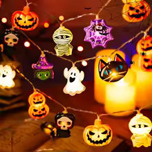 Spooky LED String Lights - 20ft Halloween Decoration