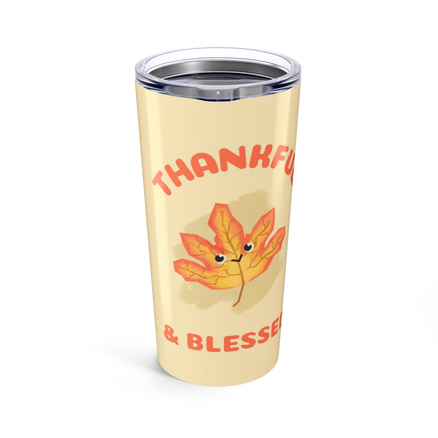 Thankful & Blessed Fall Tumbler: 20oz Autumn Drinkware