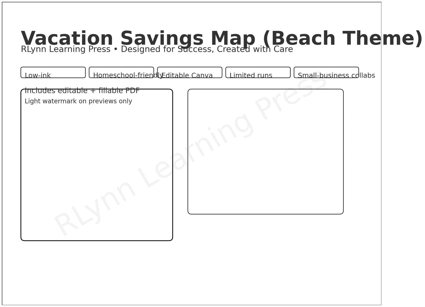 Vacation Savings Tracker — Beach Map —