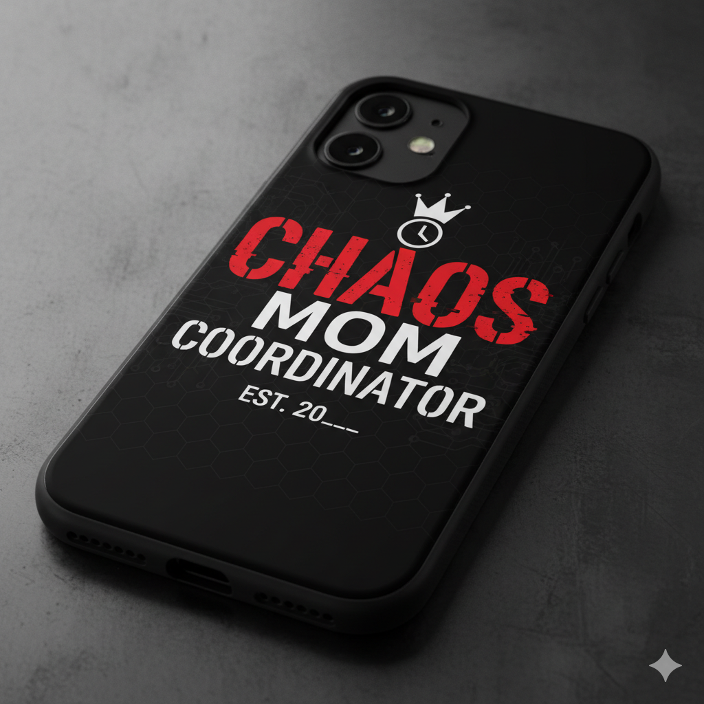 Chaos Mom Coordinator Phone Case Est. 20.... Customized