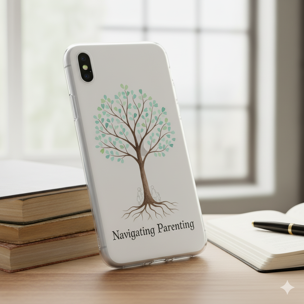 Navigating Parenting Phone Case | Family Tree Inspired iPhone Cover | Parenting Journey Gift