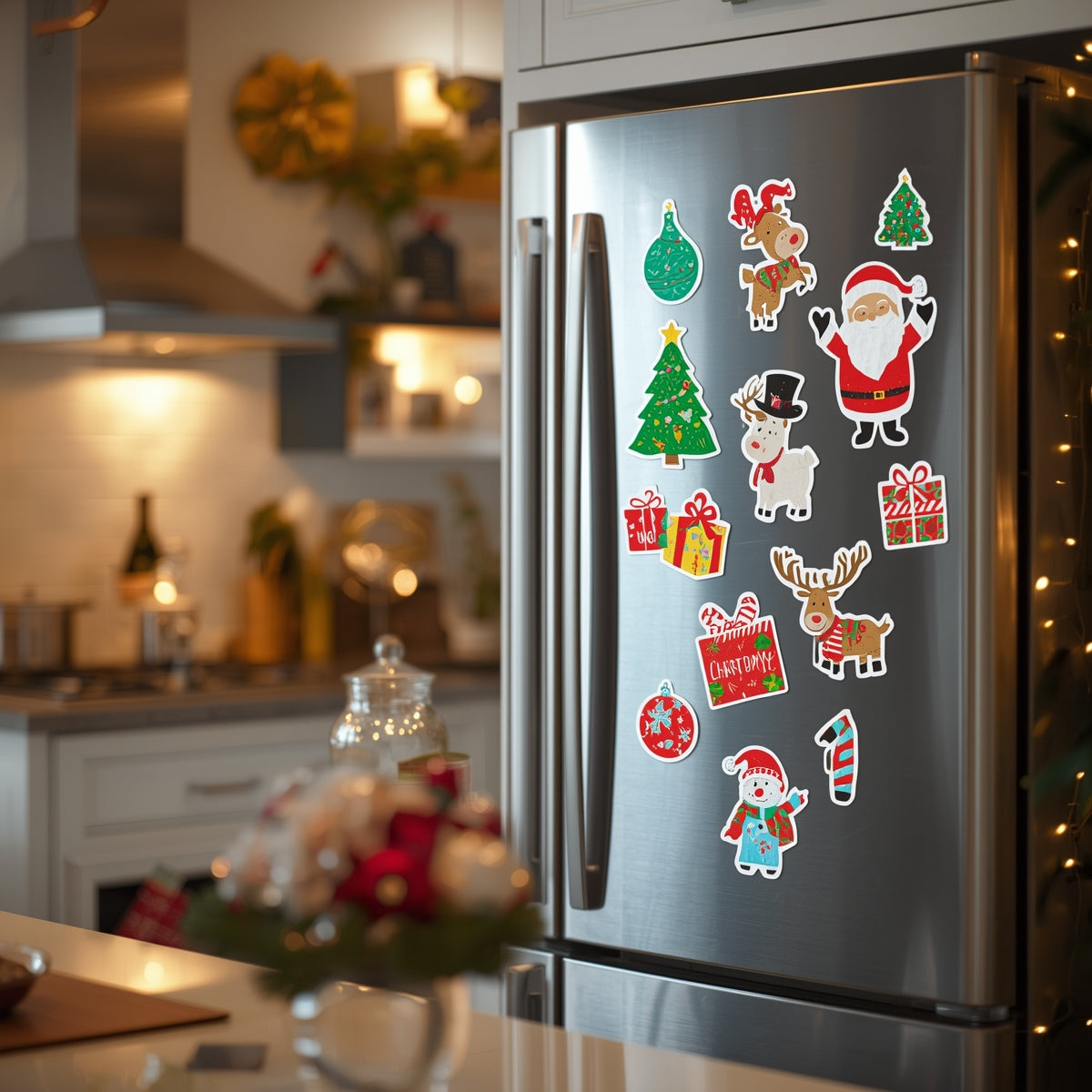 Holiday Themed Fridge Magnet Set