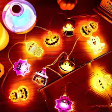 Spooky LED String Lights - 20ft Halloween Decoration