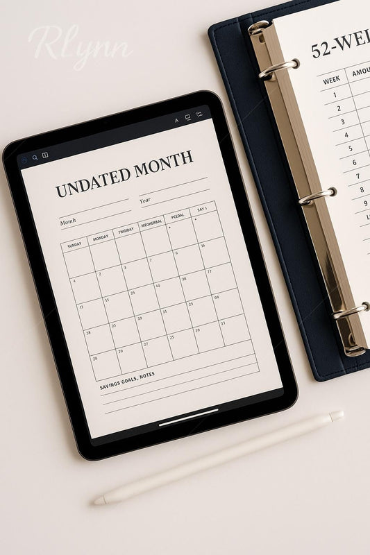 Studio License: Savings Binder System (Commercial Use) | Client Print Rights | Undated + Fillable + GoodNotes