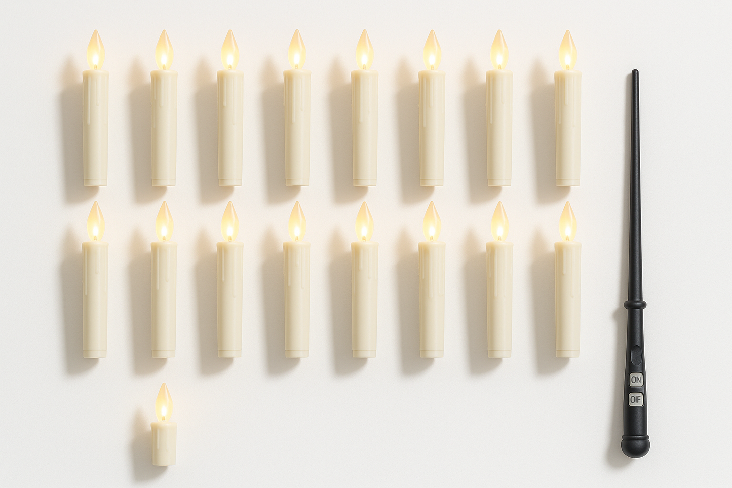 High-resolution floating candles product mockup