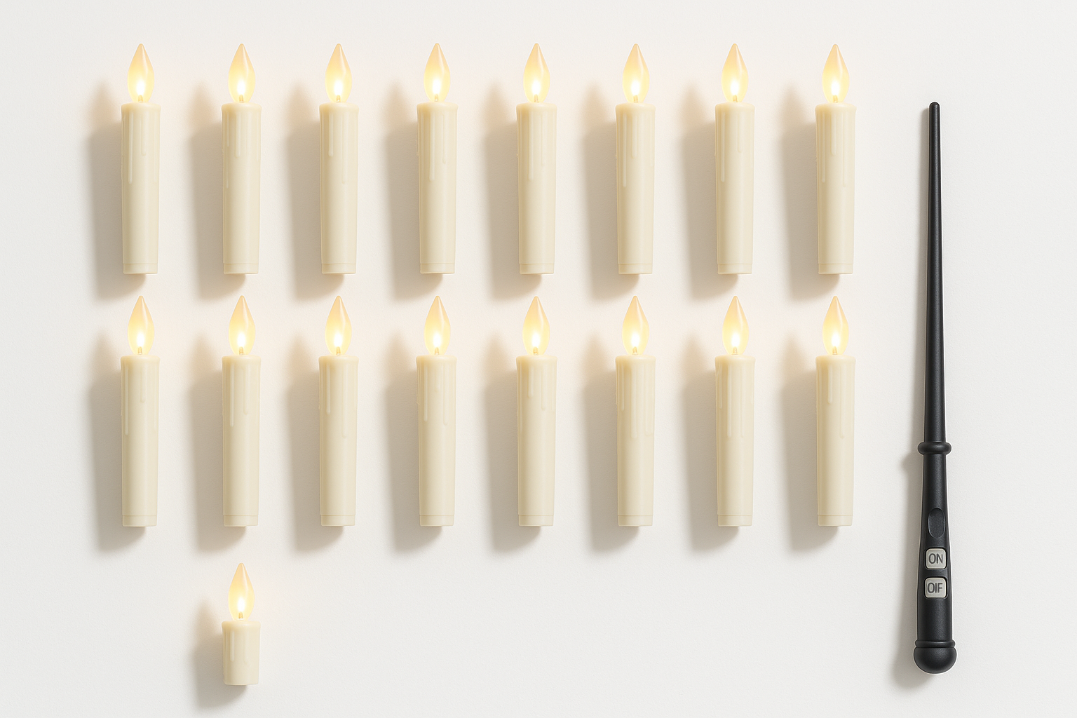 High-resolution floating candles product mockup