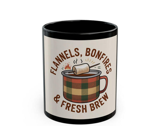 Cozy Fall Black Coffee Mug