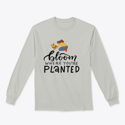 Bloom Where You Are Planted - Hand Drawn Quote Lettering for