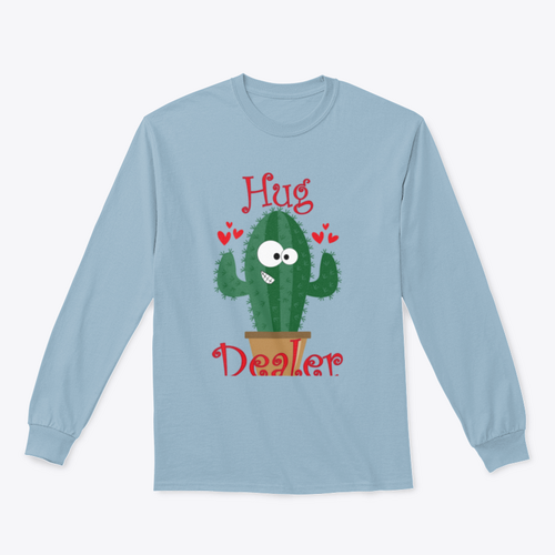 Hug Dealer Funny Smiley Cactus Design for Sweatshirt