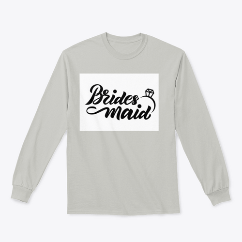 Bridesmaid With Wedding Ring Hand Lettering Design for Sweatshirt