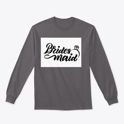 Bridesmaid With Wedding Ring Hand Lettering Design for Sweatshirt