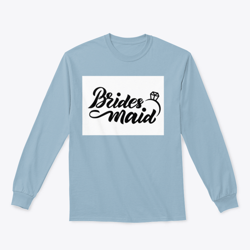 Bridesmaid With Wedding Ring Hand Lettering Design for Sweatshirt