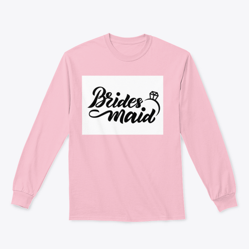 Bridesmaid With Wedding Ring Hand Lettering Design for Sweatshirt